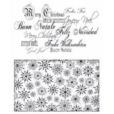 ViVa Clear Stamps - Schneeflocken und Schrift